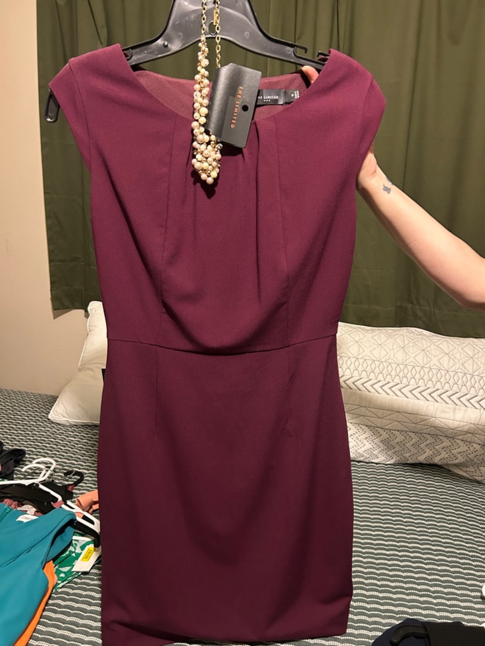 Lauren Ralph Lauren Plum Sheath Midi Dress